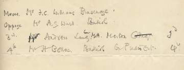 The image is of the pencilled notes only.
