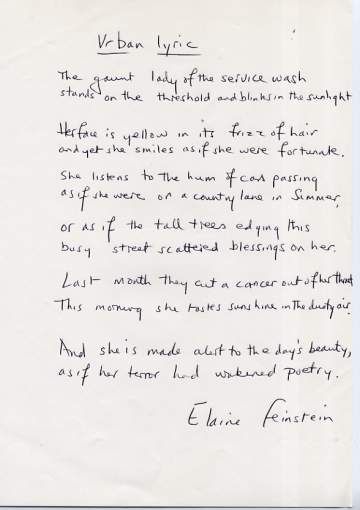  The image shows the autograph poem only.