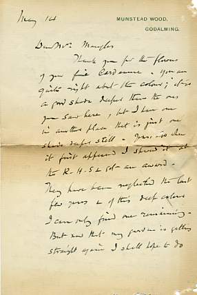  The image shows the first page of the letter only.