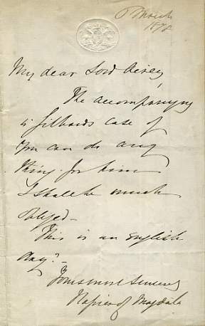 The image shows Napier's letter only.