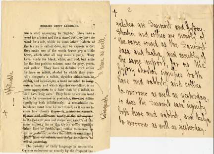 The image shows both the proof and the manuscript.