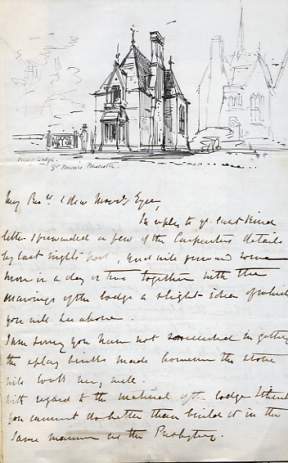 The image is from a letter of Edward Welby Pugin.