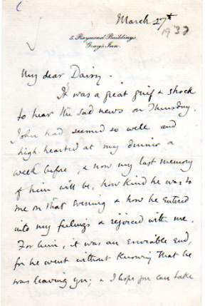 The image shows the first page of the letter.