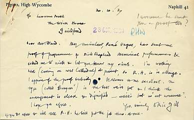The image is of Eric Gill's letter only.
