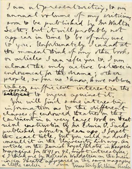 The image is of part of the letter to Cambridge.